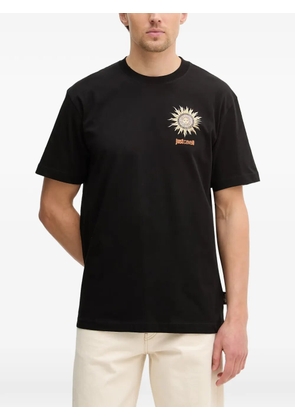 Just Cavalli sun-print logo-print T-shirt - Black