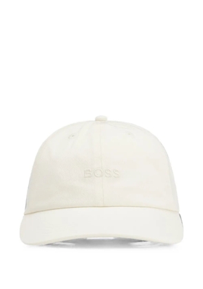 BOSS logo-embroidered cap - White