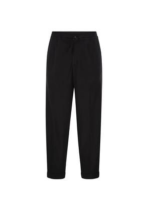 Fedeli Harvard double-pleat trousers - Black