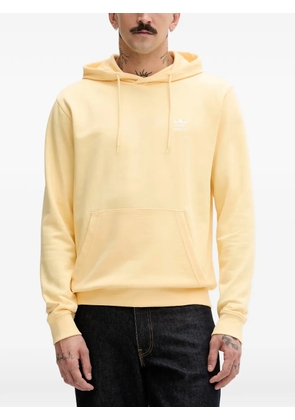 adidas logo-embroidered drawstring hoodie - Yellow