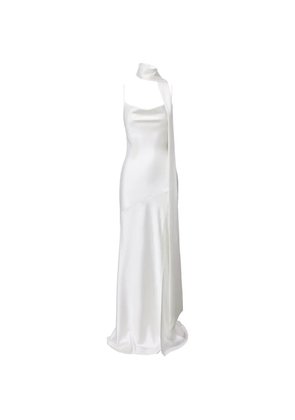 LITA COUTURE cowl-neck maxi dress - White