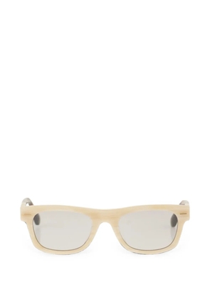 Brunello Cucinelli rectangle-frame acetate sunglasses - Neutrals