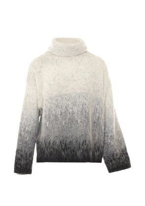 LIU JO ombré high-neck sweater - White