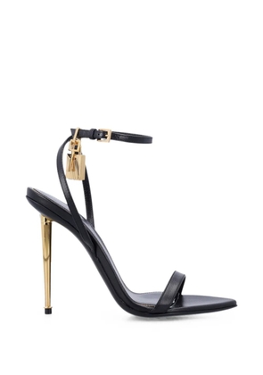 TOM FORD padlock leather sandals - Black