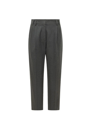 Brunello Cucinelli pleated tapered trousers - Grey