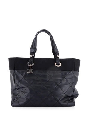 CHANEL Pre-Owned Biarritz Quilted Coated Canvas Large tote bag - Black