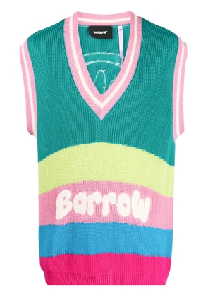 BARROW intarsia-knit logo vest - Pink