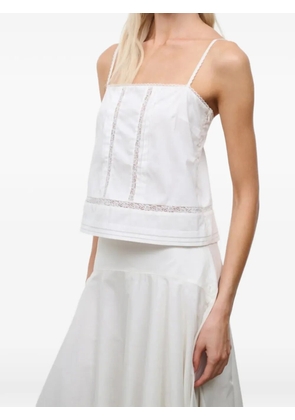 STAUD Corinna lace-trim top - White