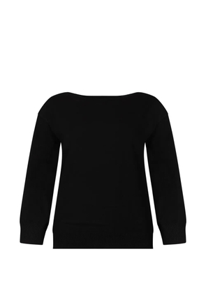 Weekend Max Mara boat-neck ribbed-trim sweater - Black