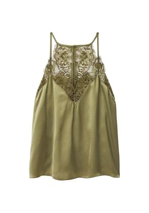 Ba&Sh Corina lace-panelled top - Green