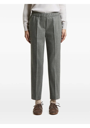 Peserico elasticated-waist pressed-crease trousers - Grey