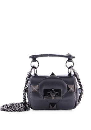 Valentino Garavani Pre-Owned Roman Stud Flap Bag Quilted Leather Mini shoulder bag - Black