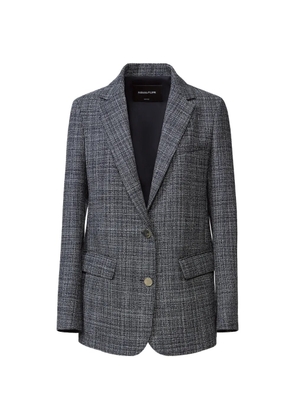 Fabiana Filippi single-breasted tweed blazer - Blue