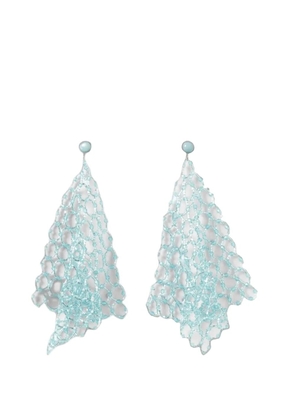 Emporio Armani beaded mesh earrings - Blue