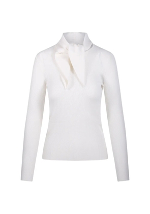 P.A.R.O.S.H. ribbed-knit tie-neck sweater - White