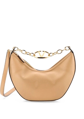 Valentino Garavani Pre-Owned Vlogo Moon Leather Small hobo bag - Neutrals