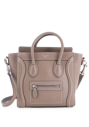 Celine Pre-Owned Luggage Bag Grainy Leather Nano crossbody bag - Grey