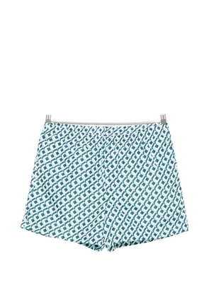 Casablanca print-detail pocket swim shorts - White