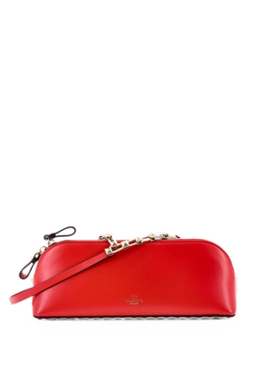 Valentino Garavani Pre-Owned Rockstud Zip Crossbody Bag Leather East West shoulder bag - Red