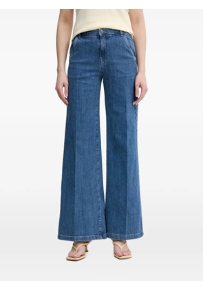 Benetton wide-leg pressed-crease jeans - Blue