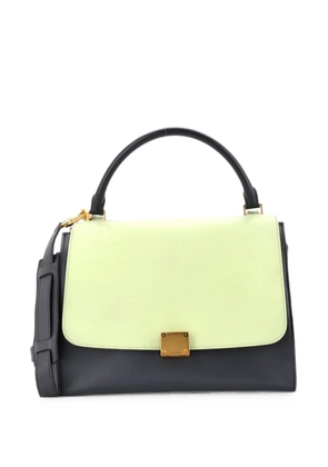 Celine Pre-Owned Tricolor Trapeze Bag Leather Large satchel - Green