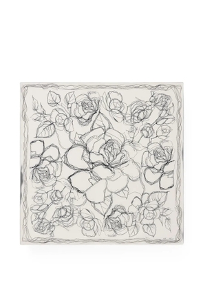 Fabiana Filippi floral-print scarf - White