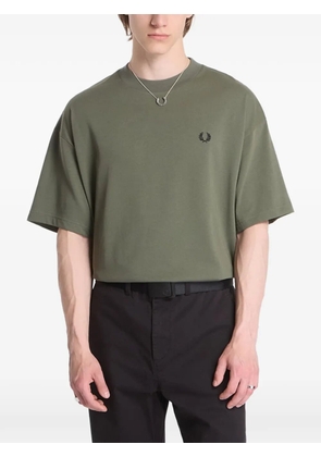 Fred Perry Glitch logo-embroidered T-shirt - Green