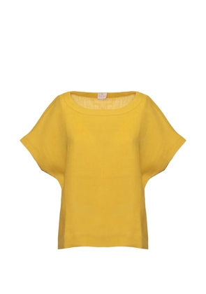 EMME linen short-sleeved blouse - Yellow