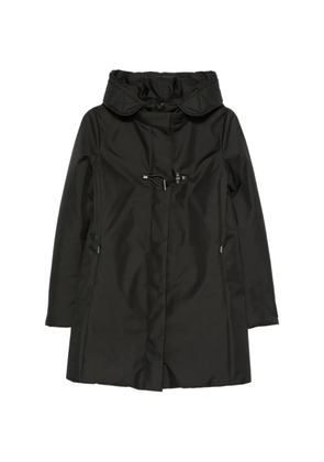 Fay hooded toggle-fastening coat - Black