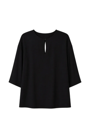Max Mara keyhole-detail T-shirt - Black
