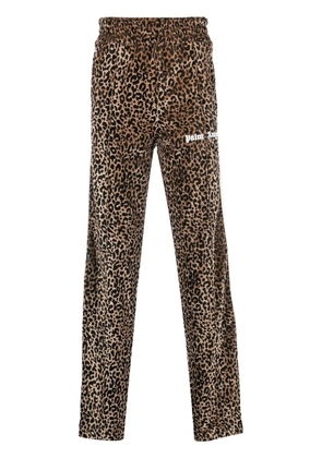 Palm Angels leopard-print track pants - Brown