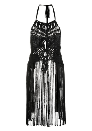 Alberta Ferretti cut out-detail knitted vest - Black