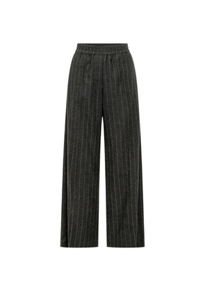 Brunello Cucinelli pinstripe wide-leg trousers - Grey