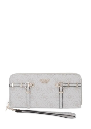 GUESS USA monogram-print buckled wallet - Grey