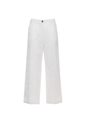 EMME embroidered trousers - White