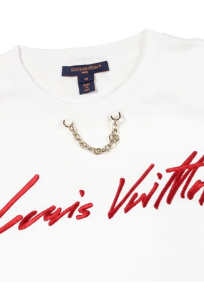 Louis Vuitton Pre-Owned 2010s logo-embroidery short-sleeve T-shirt - White