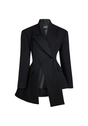 A.W.A.K.E. Mode asymmetric wool jacket - Black