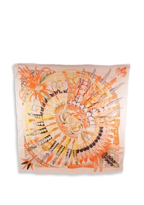 Hermès Pre-Owned Danse Pacifique square-shape scarf - Neutrals