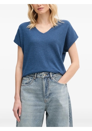 Benetton V-neck short-sleeve sweater - Blue