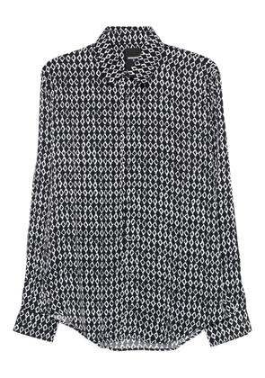 Patrizia Pepe geometric-print long-sleeve shirt - Black