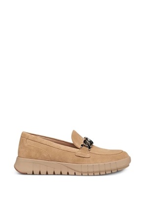 Geox Flextride chain-link suede loafers - Neutrals