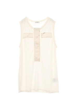 CHANEL Pre-Owned 1986-1988 ribbed tank top - Neutrals