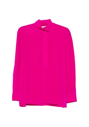 Liviana Conti mock-neck long-sleeve blouse - Pink