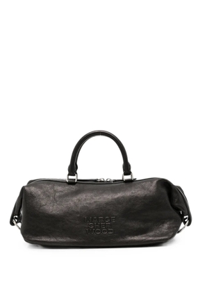 Marge Sherwood logo-embossed leather tote bag - Black