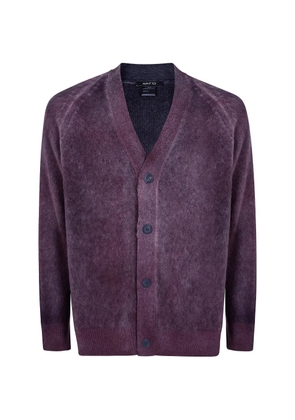 Avant Toi brushed-finish raglan-sleeve cardigan - Red