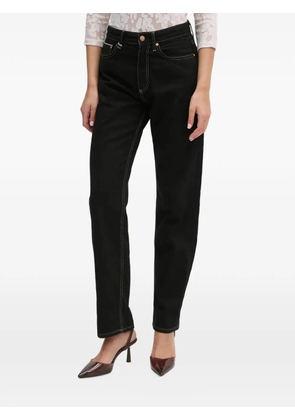 Benetton contrast-stitch straight-leg jeans - Black