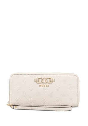 GUESS USA Anise logo-embossed zip-around wallet - Neutrals