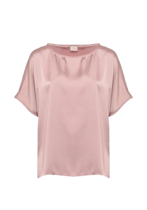 EMME satin-finish short-sleeved blouse - Pink