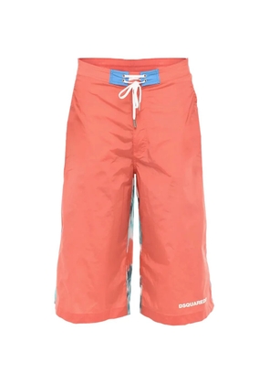 DSQUARED2 tie-dye drawstring-fastening maxi swim shorts - Pink