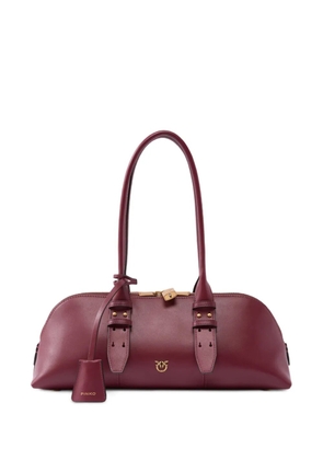PINKO Love Birds leather tote bag - Red